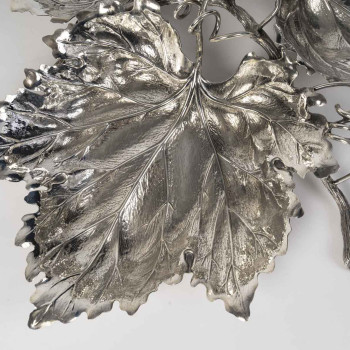 Gianmaria Buccellati - Centre de table en argent massif à trois feuilles de vigne