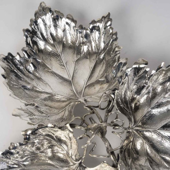 Gianmaria Buccellati - Centre de table en argent massif à trois feuilles de vigne