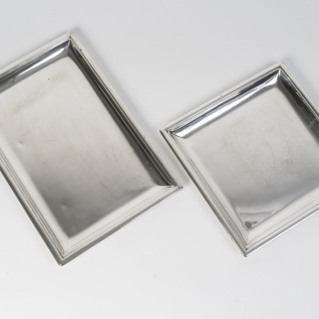 Puiforcat – Ensemble de deux plats en argent massif ART DECO vers 1925/1930