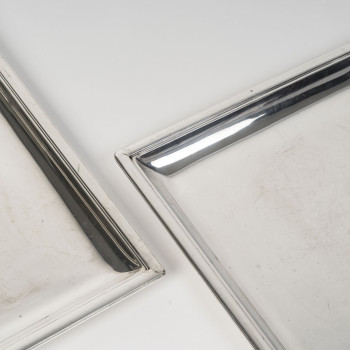 Puiforcat – Ensemble de deux plats en argent massif ART DECO vers 1925/1930
