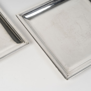 Puiforcat – Ensemble de deux plats en argent massif ART DECO vers 1925/1930