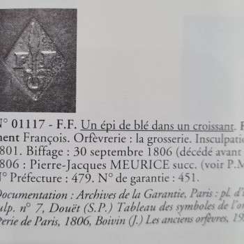 FRANCOIS FROMENT  - SET DE CINQ PIÈCES À CONDIMENTS EN ARGENT MASSIF, ÉPOQUE CONSULAT – PREMIER...