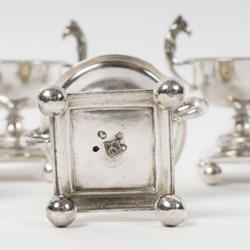 FRANCOIS FROMENT  - SET DE CINQ PIÈCES À CONDIMENTS EN ARGENT MASSIF, ÉPOQUE CONSULAT – PREMIER...