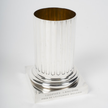 BVLGARI – VASE TROPHÉE LANCÔME, PRIX DE L’ÉLÉGANCE Argent massif - XXe siècle