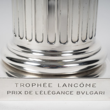 BVLGARI – VASE TROPHÉE LANCÔME, PRIX DE L’ÉLÉGANCE Argent massif - XXe siècle