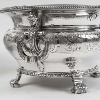 BOIN-TABURET – Pair of solid silver wine coolers – Late 19th