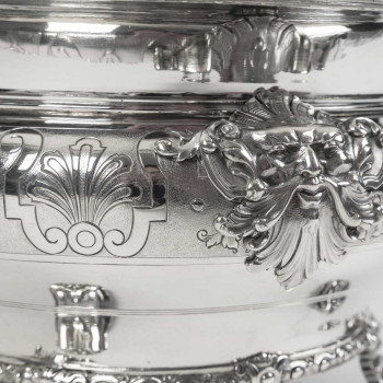 BOIN-TABURET – Pair of solid silver wine coolers – Late 19th