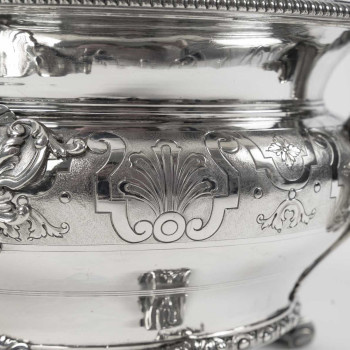 BOIN-TABURET – Pair of solid silver wine coolers – Late 19th