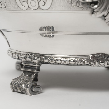 BOIN-TABURET – Pair of solid silver wine coolers – Late 19th