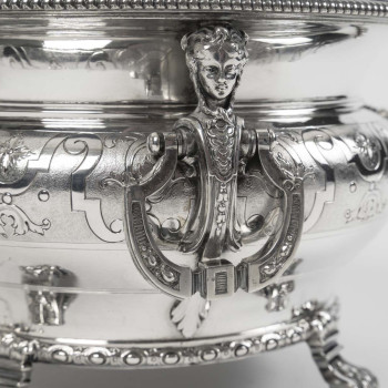 BOIN-TABURET – Pair of solid silver wine coolers – Late 19th