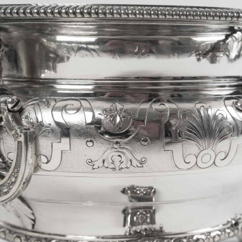 BOIN TABURET  - Paire de rafraîchissoirs en argent massif – Fin XIXe