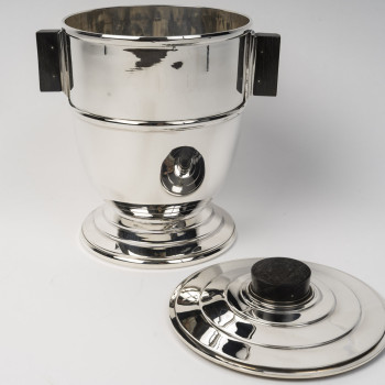 OLIER & CARON - Art Deco Wine Cooler Sterling Silver, 20th Century