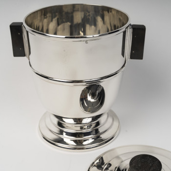 OLIER & CARON - Art Deco Wine Cooler Sterling Silver, 20th Century