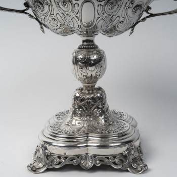 Gustave Odiot – Solid Silver Pedestal Bowl, 19th Century