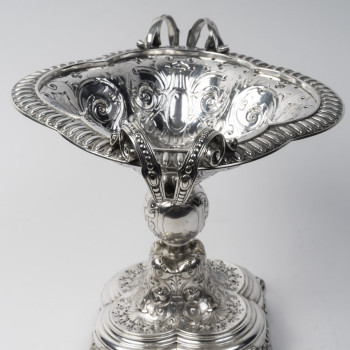 Gustave Odiot – Solid Silver Pedestal Bowl, 19th Century