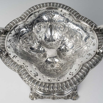 Gustave Odiot – Solid Silver Pedestal Bowl, 19th Century