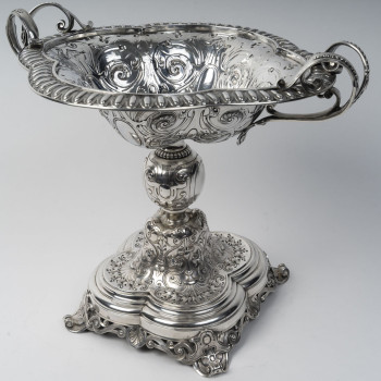 Gustave Odiot – Solid Silver Pedestal Bowl, 19th Century