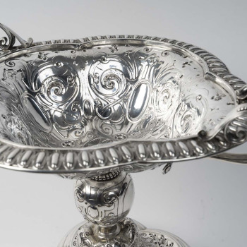 Gustave Odiot – Solid Silver Pedestal Bowl, 19th Century