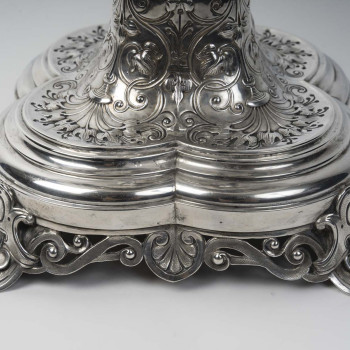 Gustave Odiot – Solid Silver Pedestal Bowl, 19th Century