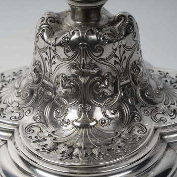 Gustave Odiot – Solid Silver Pedestal Bowl, 19th Century