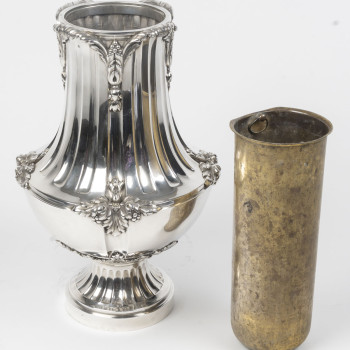OLIER & CARON – Late 19th-century solid silver vase