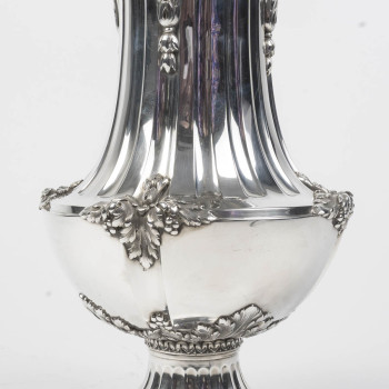 OLIER & CARON – Vase en argent massif fin du XIXe siècle