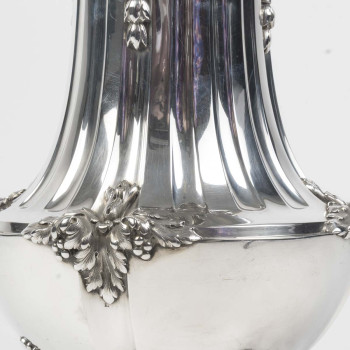 OLIER & CARON – Vase en argent massif fin du XIXe siècle