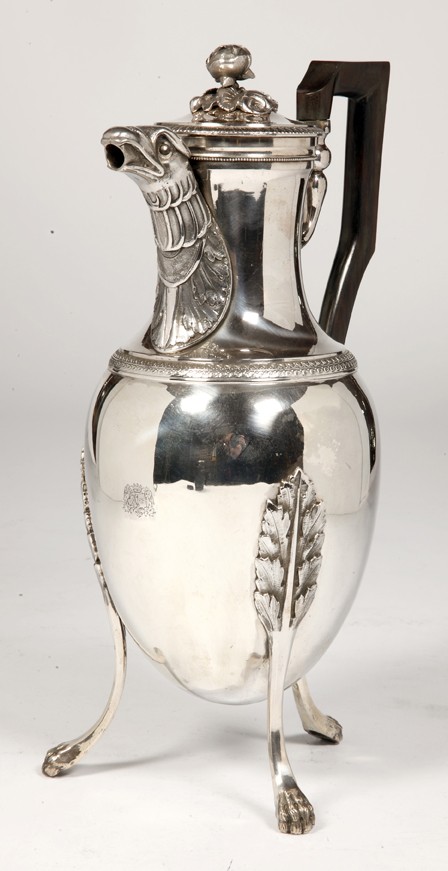 JACQUES GREGOIRE ROUSSEAU -Coffee pot in solid silver, Empire period