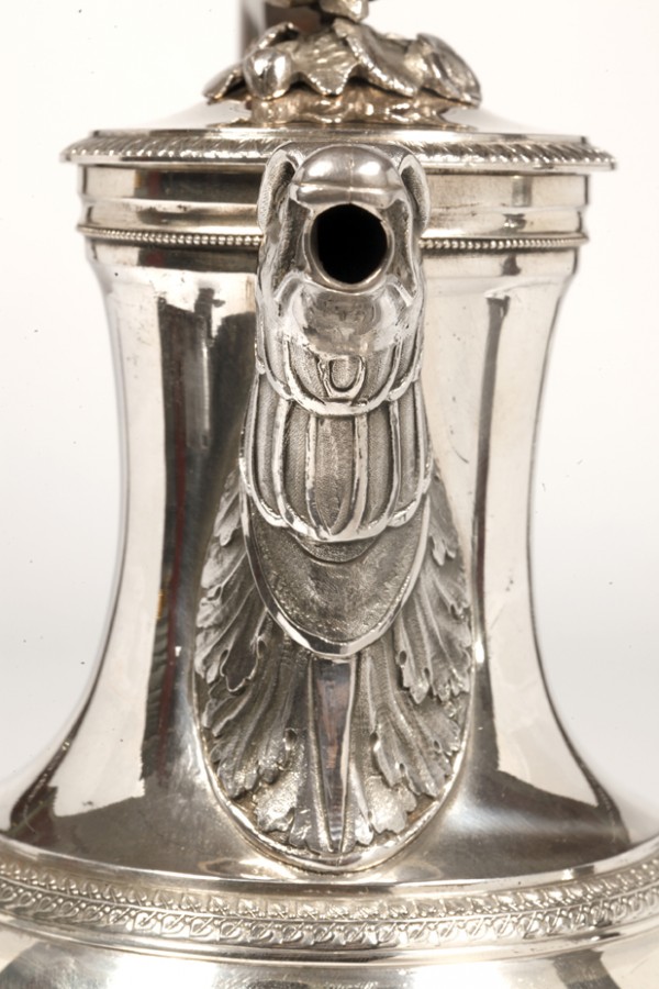 JACQUES GREGOIRE ROUSSEAU -Coffee pot in solid silver, Empire period