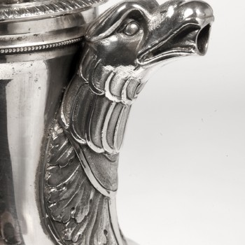 JACQUES GREGOIRE ROUSSEAU -Coffee pot in solid silver, Empire period