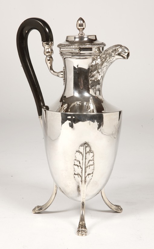 ORFEVRE: J.B.P. - - EMPIRE PERIOD SOLID SILVER JUG