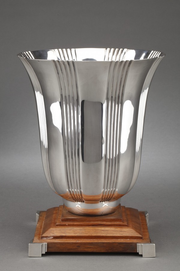 Orfèvre LAPPARRA - Vase en argent massif époque ART DECO