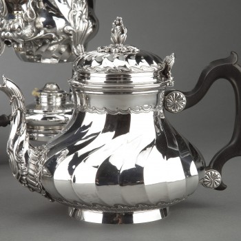 Goldsmith BOIN TABURET - Tea / Coffee service 4 pieces in solid silver plus Samovar in silver...