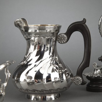 Goldsmith BOIN TABURET - Tea / Coffee service 4 pieces in solid silver plus Samovar in silver...