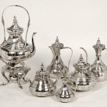 Silversmith Duponchel - Ottoman tea/coffee set   - XIXth