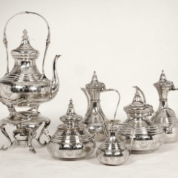 Silversmith Duponchel - Ottoman tea/coffee set   - XIXth