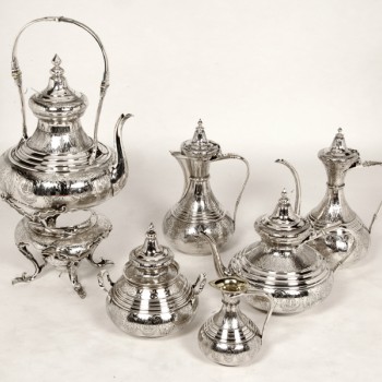 Silversmith Duponchel - Ottoman tea/coffee set   - XIXth