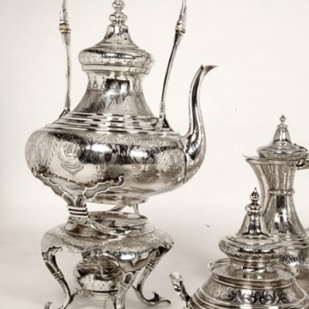 Silversmith Duponchel - Ottoman tea/coffee set   - XIXth