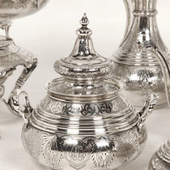 Silversmith Duponchel - Ottoman tea/coffee set   - XIXth