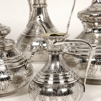 Silversmith Duponchel - Ottoman tea/coffee set   - XIXth