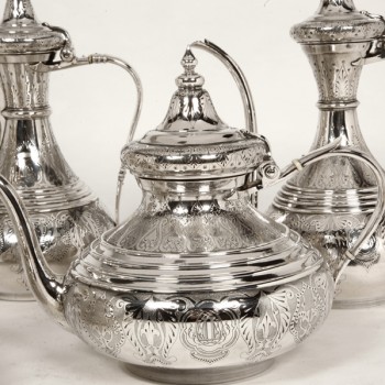 Silversmith Duponchel - Ottoman tea/coffee set   - XIXth