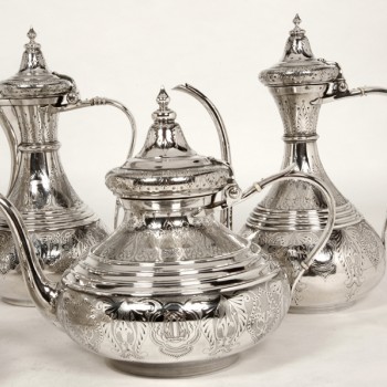 Silversmith Duponchel - Ottoman tea/coffee set   - XIXth