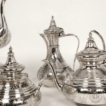 Silversmith Duponchel - Ottoman tea/coffee set   - XIXth