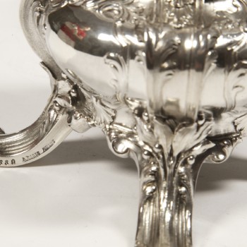 Orfèvre GUSTAVE ODIOT - Paire de coupes en argent massif et cristal BACCARAT