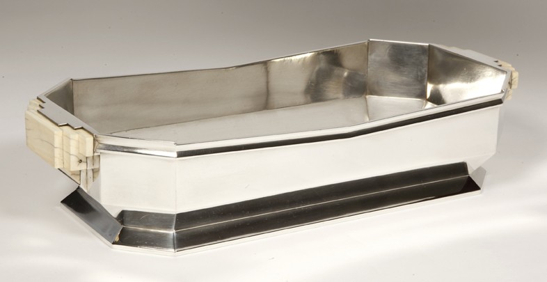 Orfèvre TETARD - Jardinière en argent massif  époque ART DECO 1930