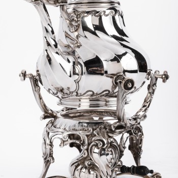 Goldsmith MARTIN Marie Vve - Samovar rockery in solid silver XIXth