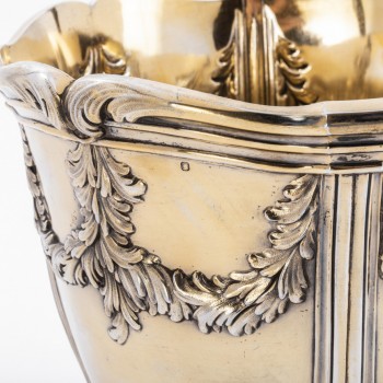 Silversmith Risler & Carre - Cooler in solid silver vermeillé XIXth