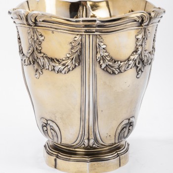 Silversmith Risler & Carre - Cooler in solid silver vermeillé XIXth