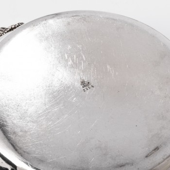 Goldsmith ODIOT - Vegetable dish on its platter in solid silver XIXth