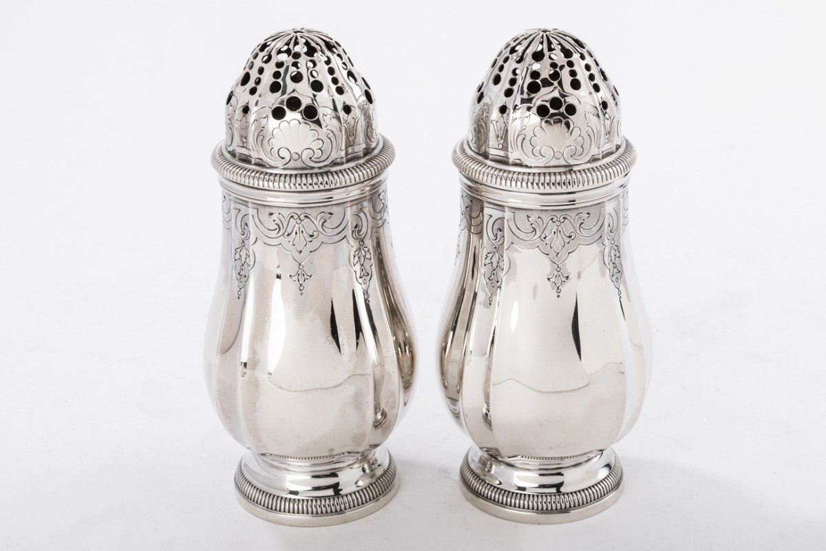Goldsmith PAUL CANAUX - Pair of 19th century solid silver sprinklers